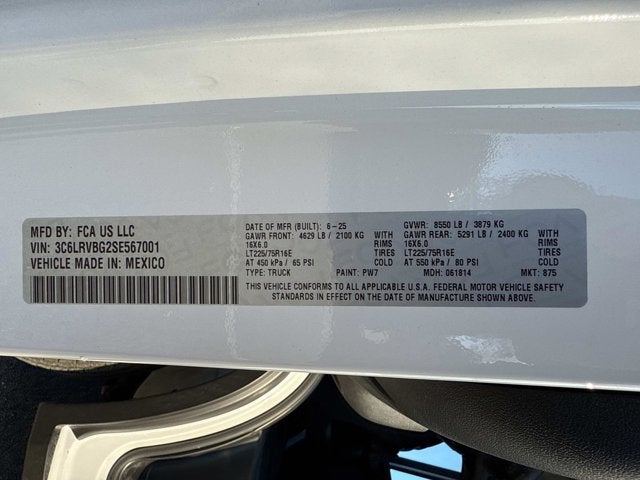 2025 RAM ProMaster Cargo Van Tradesman