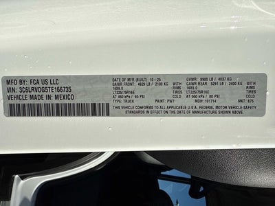 2026 RAM ProMaster Cargo Van Tradesman