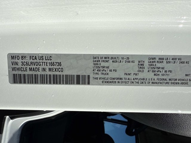 2026 RAM ProMaster Cargo Van Tradesman