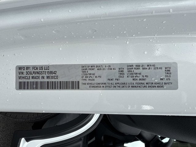 2026 RAM ProMaster Cargo Van Tradesman