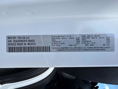 2026 RAM ProMaster Cargo Van Tradesman