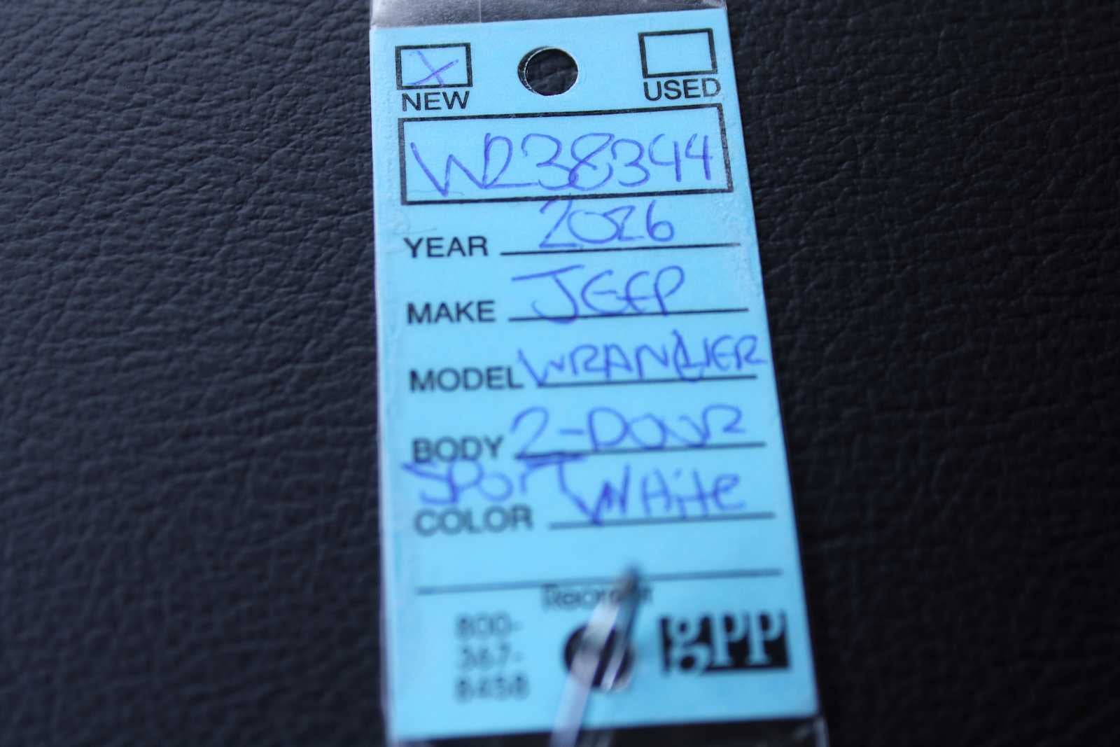 2026 Jeep Wrangler WRANGLER 2-DOOR SPORT