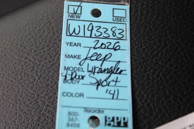 2026 Jeep Wrangler WRANGLER 4-DOOR WILLYS