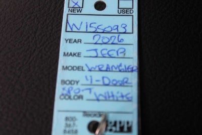 2026 Jeep Wrangler WRANGLER 4-DOOR SPORT