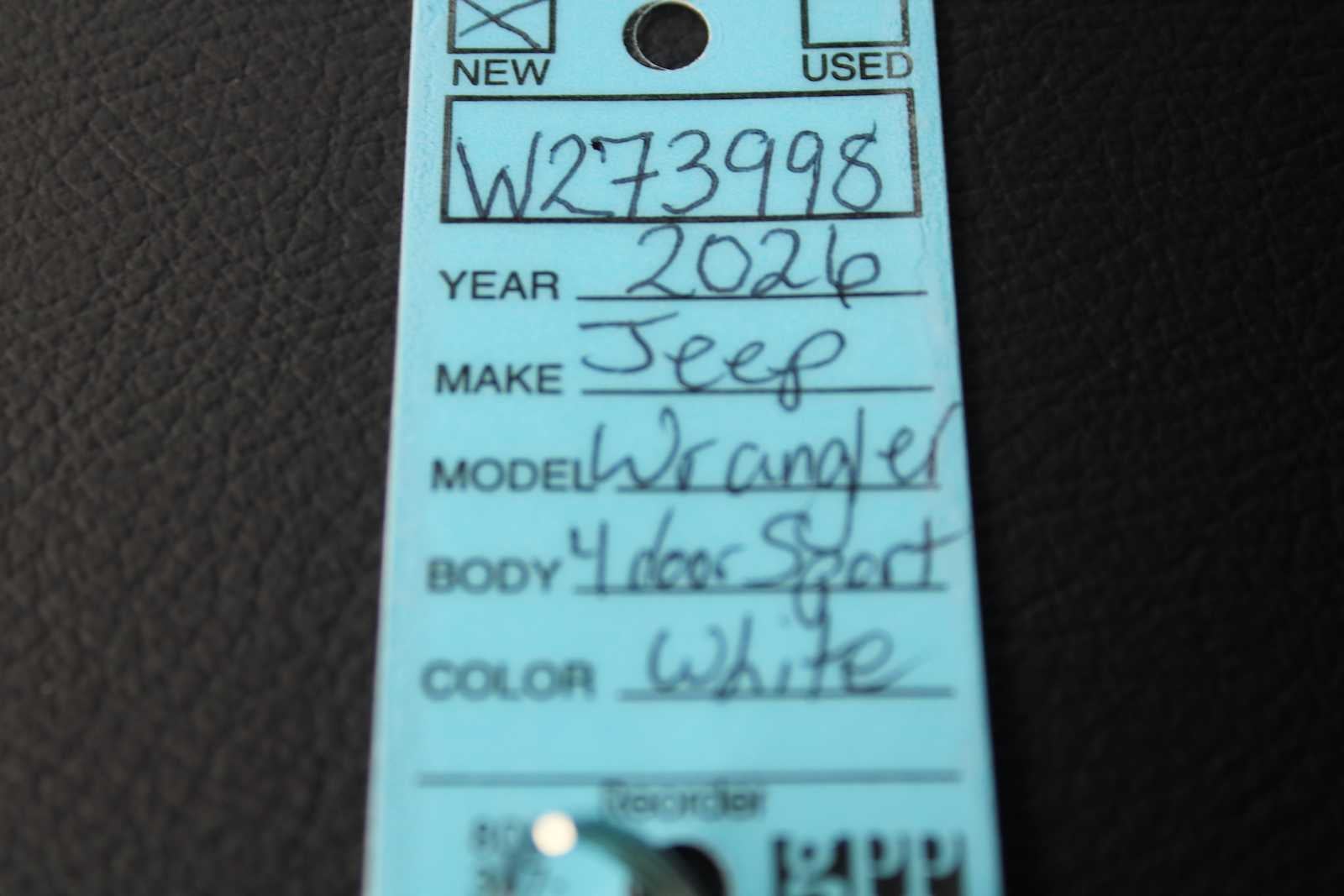 2026 Jeep Wrangler WRANGLER 4-DOOR SPORT