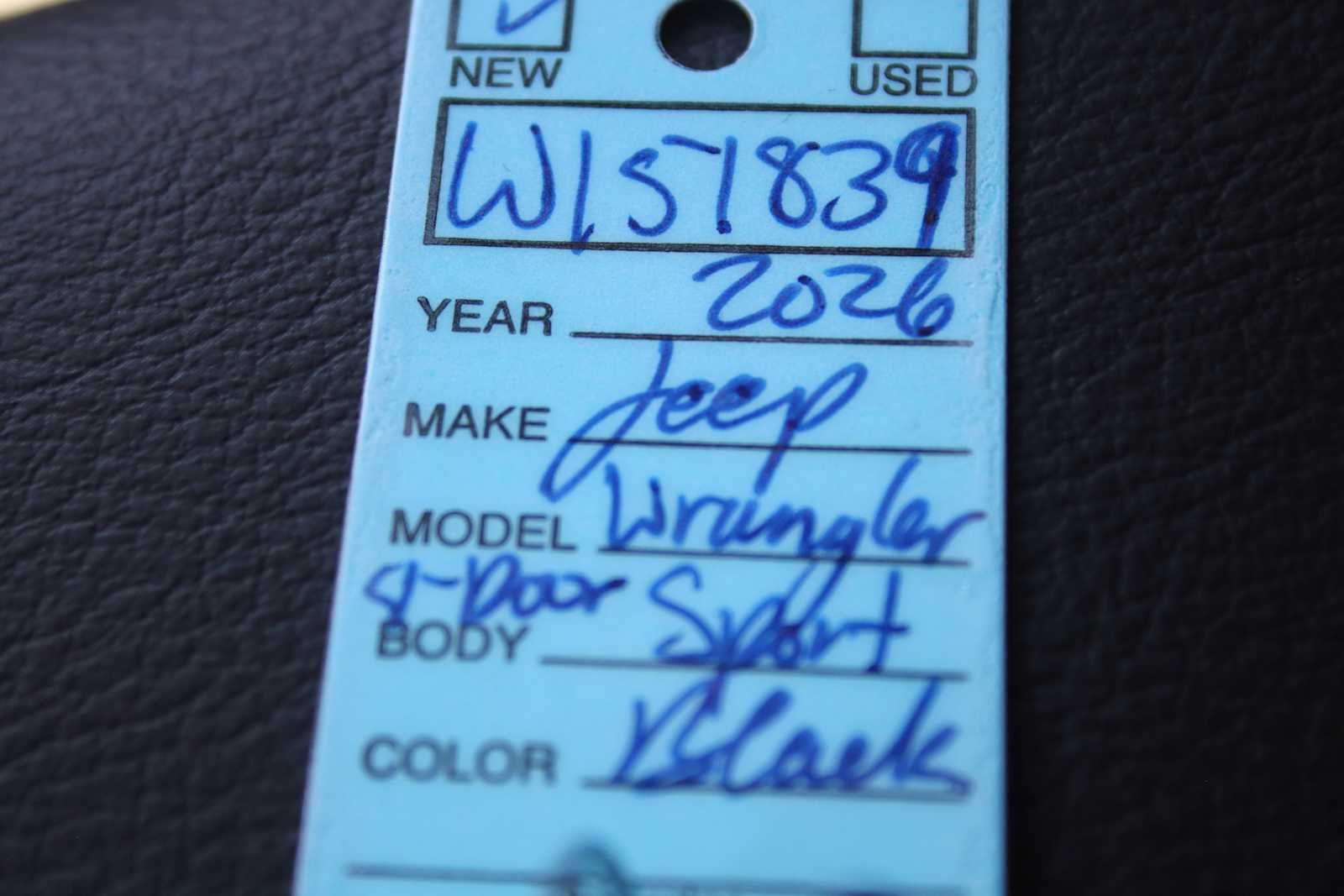 2026 Jeep Wrangler WRANGLER 4-DOOR SPORT