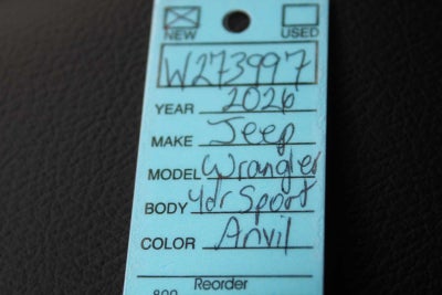 2026 Jeep Wrangler WRANGLER 4-DOOR SPORT