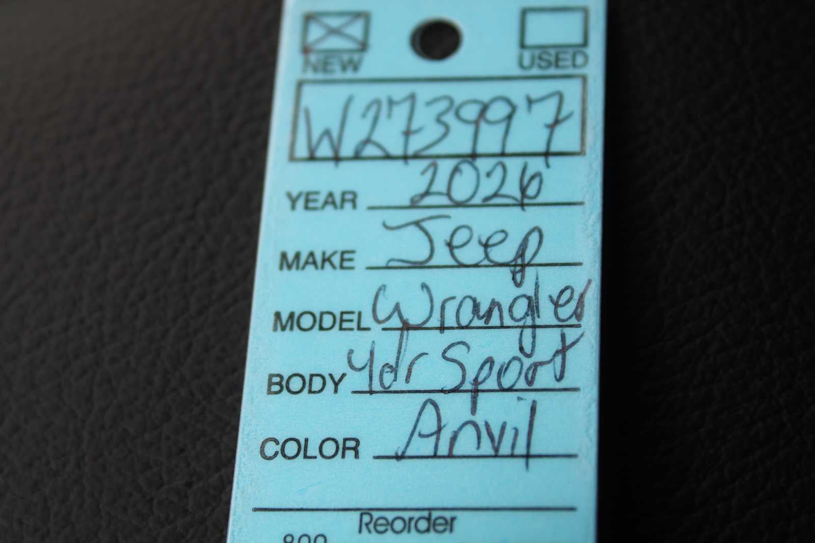 2026 Jeep Wrangler WRANGLER 4-DOOR SPORT