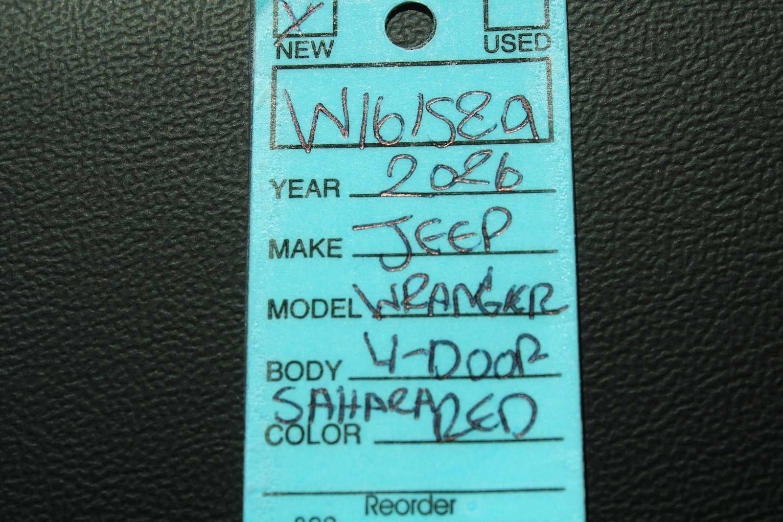 2026 Jeep Wrangler WRANGLER 4-DOOR SAHARA