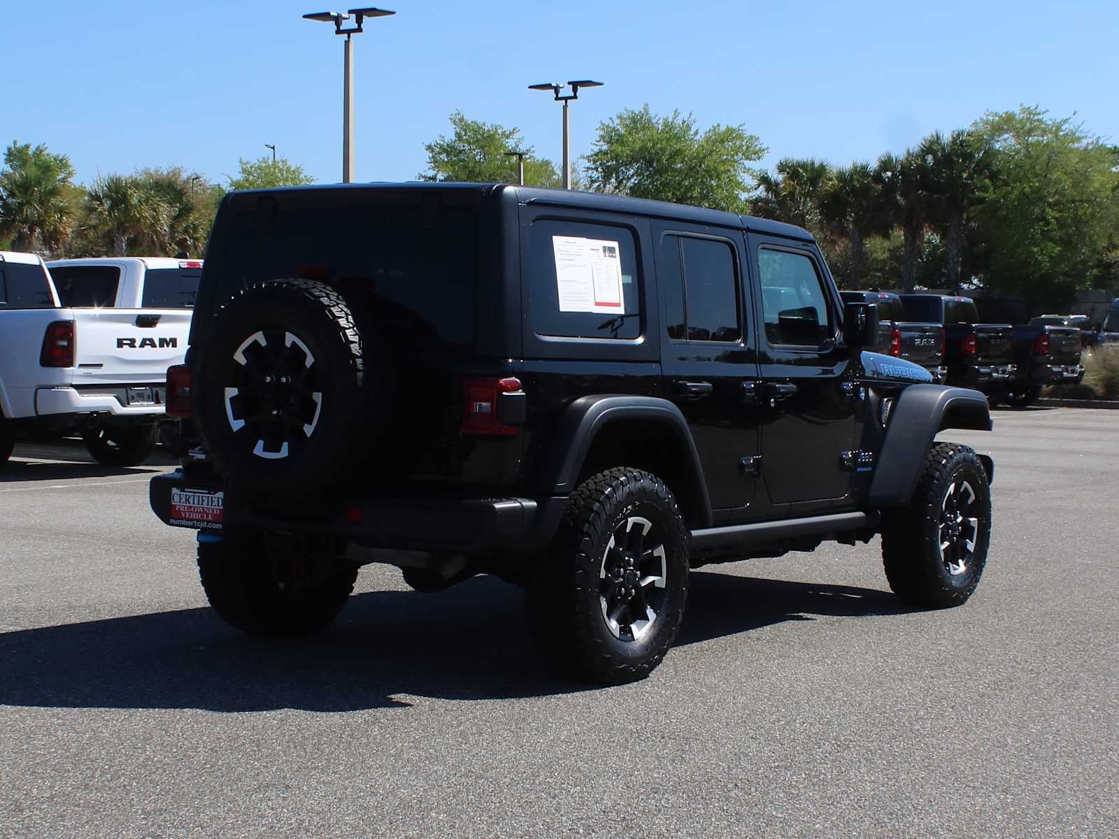 Certified 2025 Jeep Wrangler 4xe Rubicon 4XE with VIN 1C4RJXR69SW580353 for sale in Jacksonville, FL