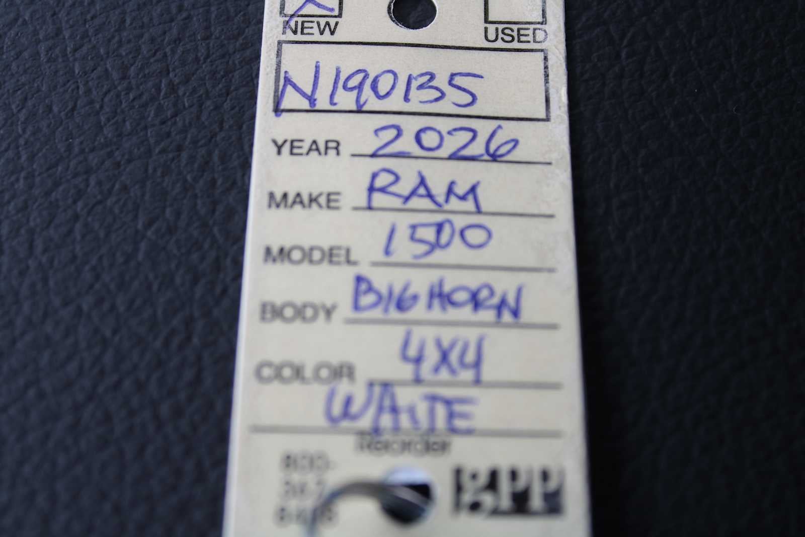 2026 RAM Ram 1500 RAM 1500 BIG HORN CREW CAB 4X4 5'7' BOX