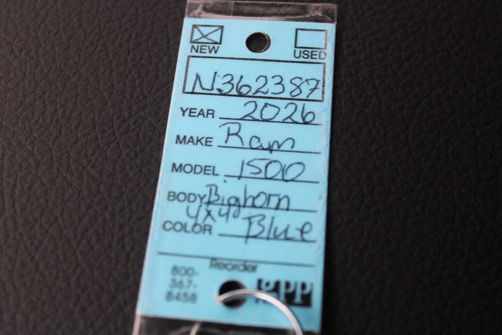 2026 RAM Ram 1500 RAM 1500 BIG HORN CREW CAB 4X4 5'7' BOX