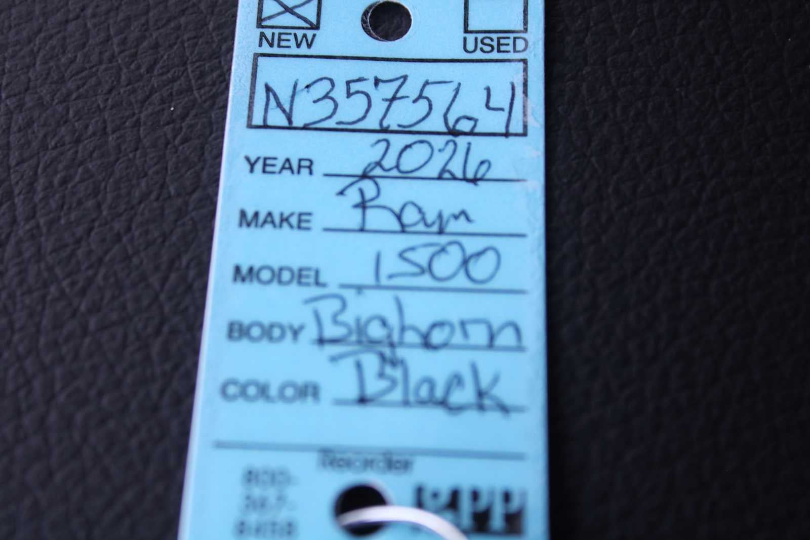 2026 RAM Ram 1500 RAM 1500 BIG HORN CREW CAB 4X4 5'7' BOX