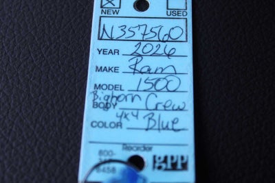 2026 RAM Ram 1500 RAM 1500 BIG HORN CREW CAB 4X4 5'7' BOX