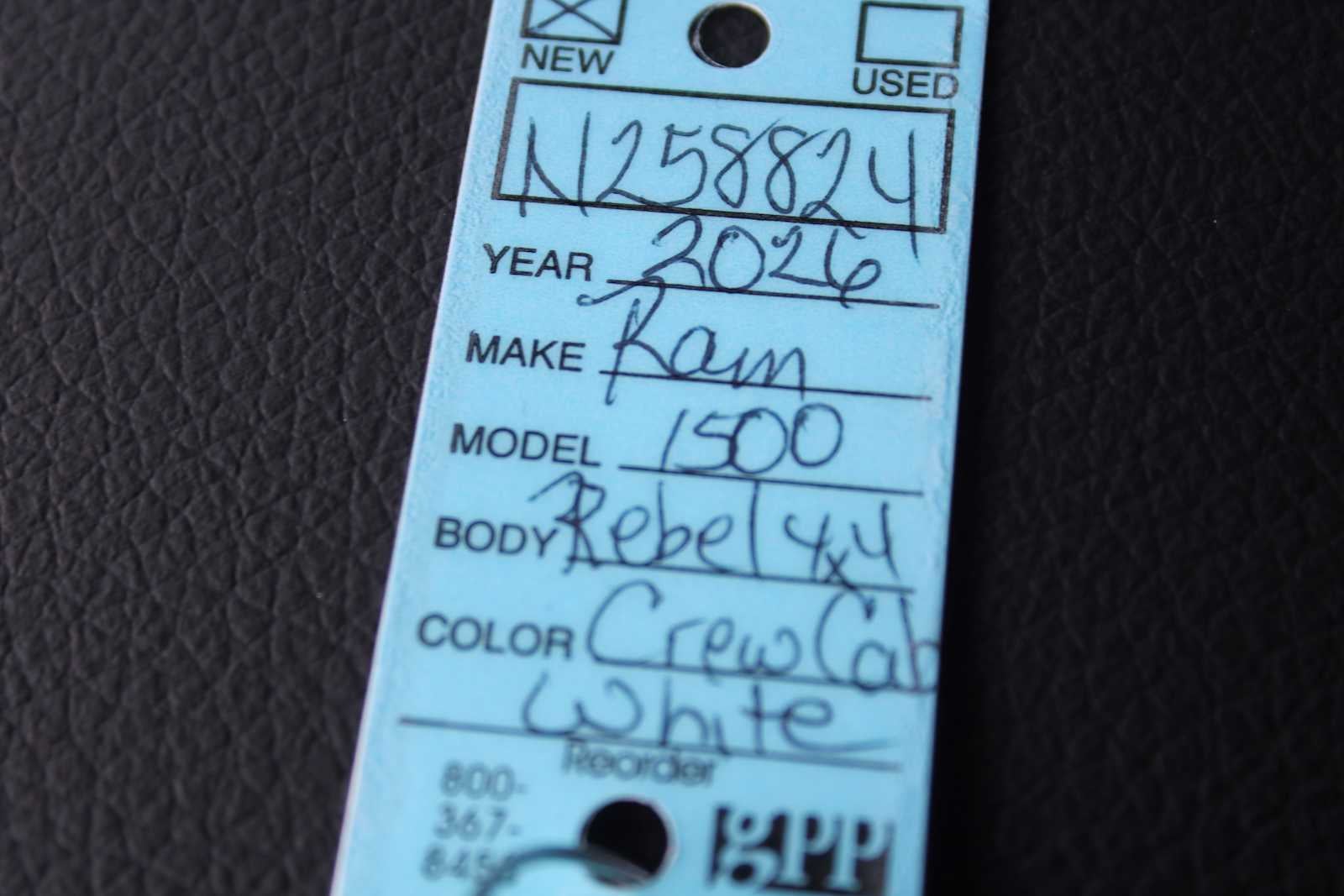 2026 RAM Ram 1500 RAM 1500 REBEL CREW CAB 4X4 5'7' BOX