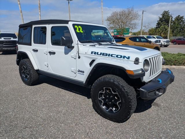Used 2022 Jeep Wrangler Unlimited Rubicon 4XE with VIN 1C4JJXR61NW138460 for sale in Jacksonville, FL