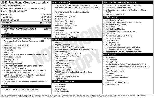 2025 Jeep Grand Cherokee L Laredo