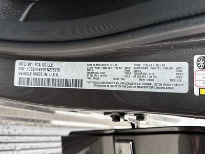 2026 RAM 1500 Tungsten