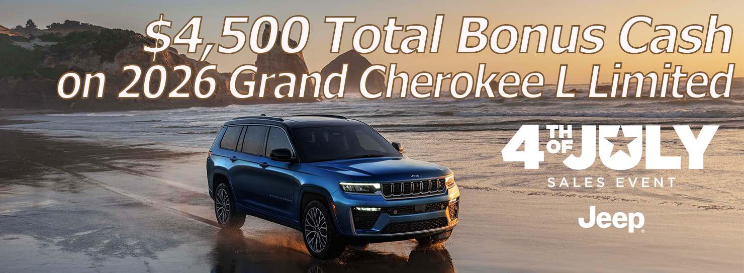 $4,500 Total Bonus Cash on 2026 Grand Cherokee L Limited