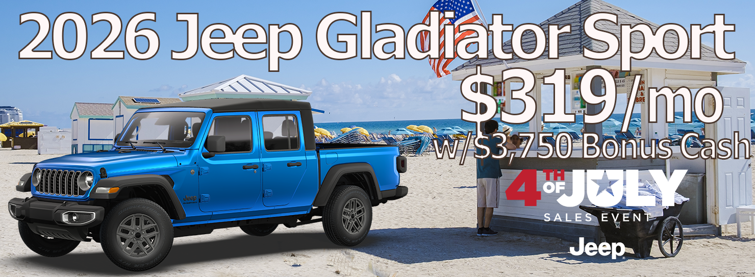 2026 Jeep Gladiator Sport $319/mo w/$3750 Bonus Cash