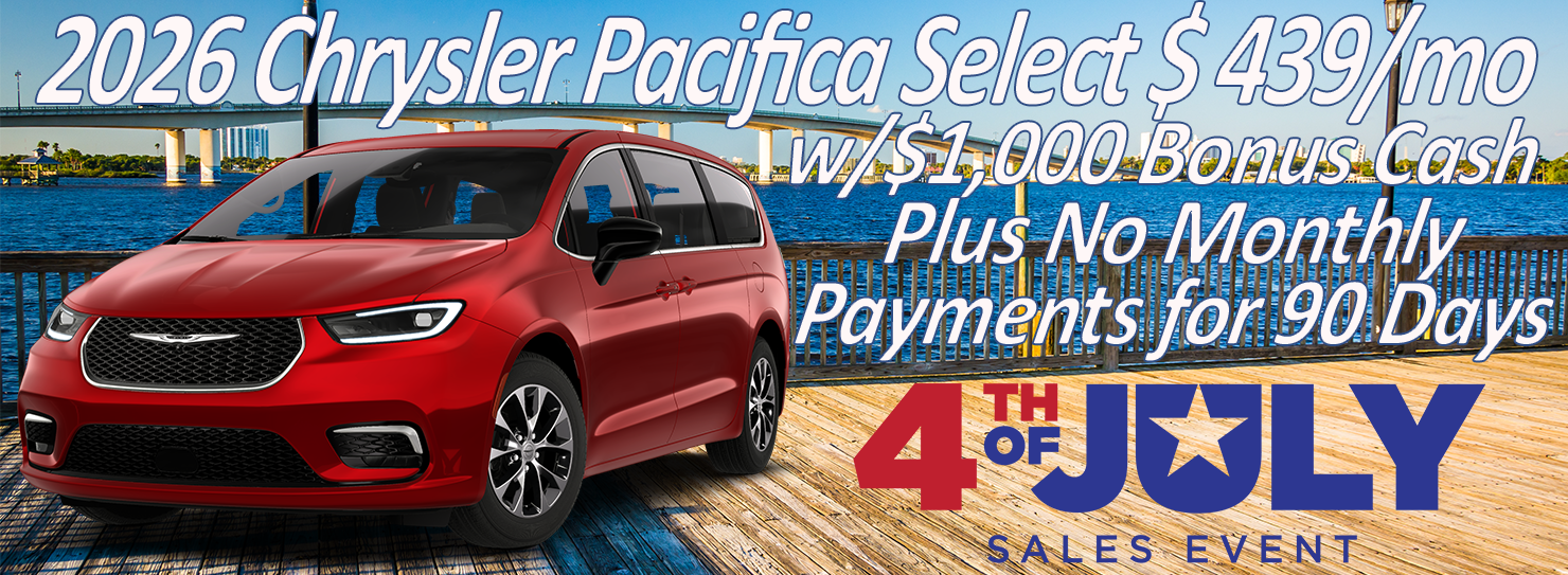 2026 Chrysler Pacifica Select $439/mo w/$1000 Bonus Cash