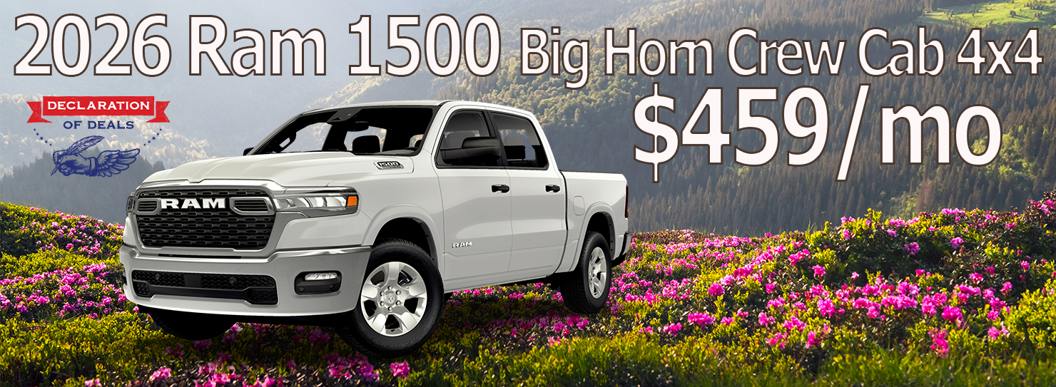 2026 Ram 1500 Big Horn Crew Cab 4x4 $459/mo
