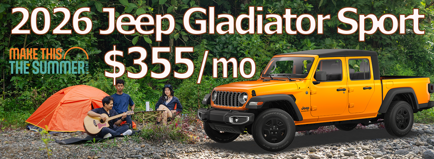 2026 Jeep Gladiator Sport $355/mo