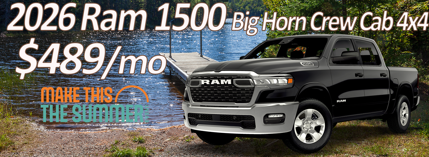 2026 Ram 1500 Big Horn Crew Cab 4x4 $489/mo