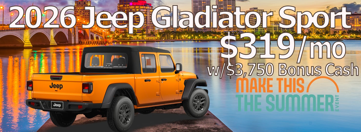 2026 Jeep Gladiator Sport $319/mo w/$3750 Bonus Cash