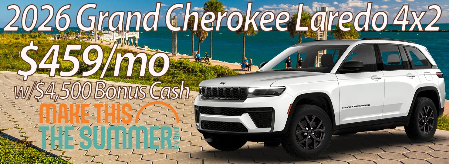 2026 Grand Cherokee Laredo 4x2 $459/mo w/$4500 Bonus Cash