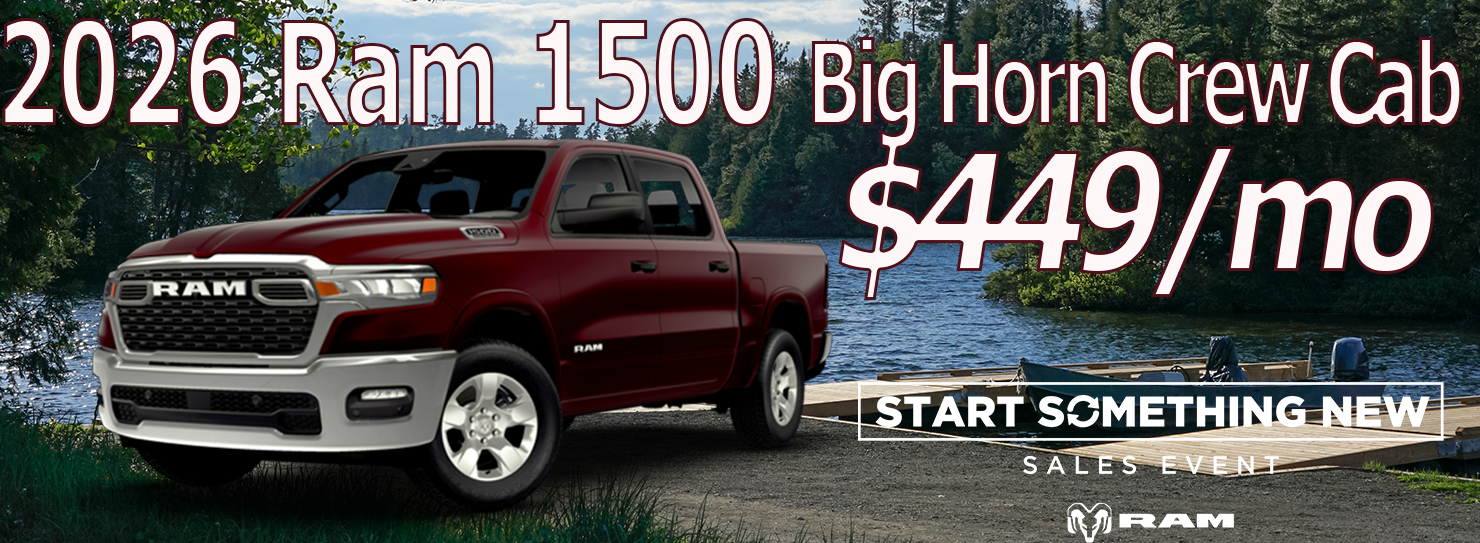 2026 Ram 1500 Big Horn Crew Cab $449/mo