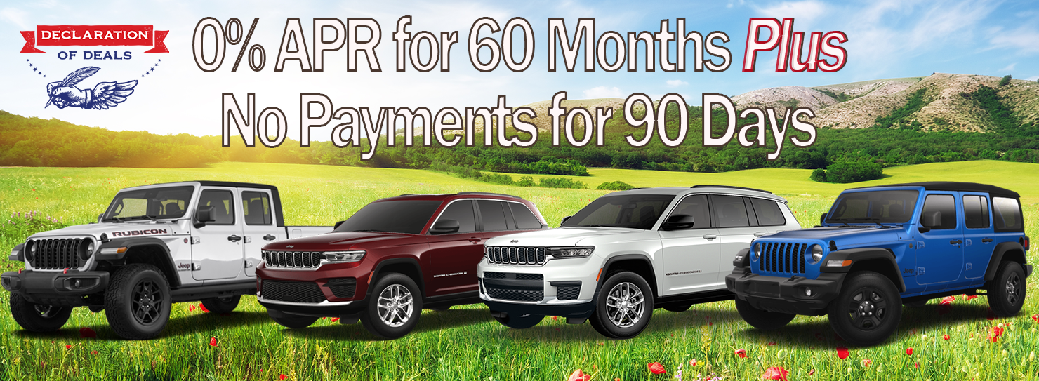 0% APR for 60 Mos. + No Payments for 90 Days