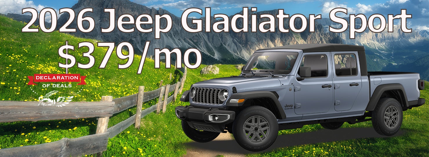 2026 Jeep Gladiator Sport $379/mo