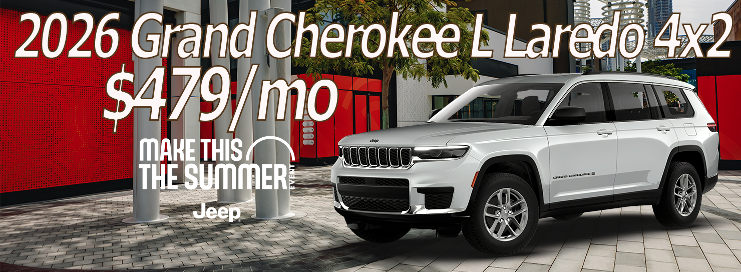 2026 Grand Cherokee L Laredo 4x2 $479/mo