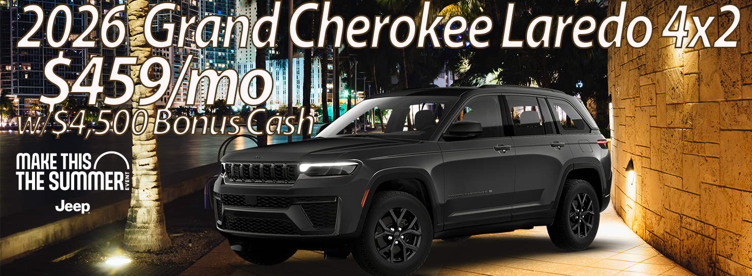 2026 Grand Cherokee Laredo 4x2 $459/mo