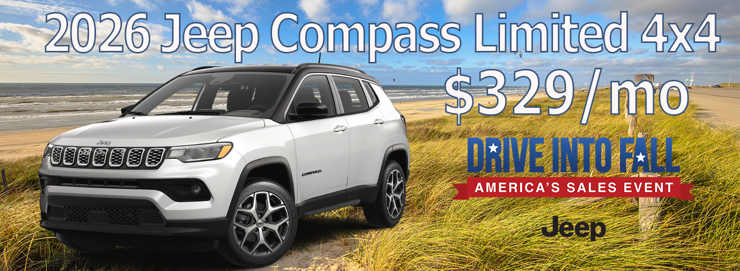 2026 Jeep Compass Limited 4x4 $329/mo