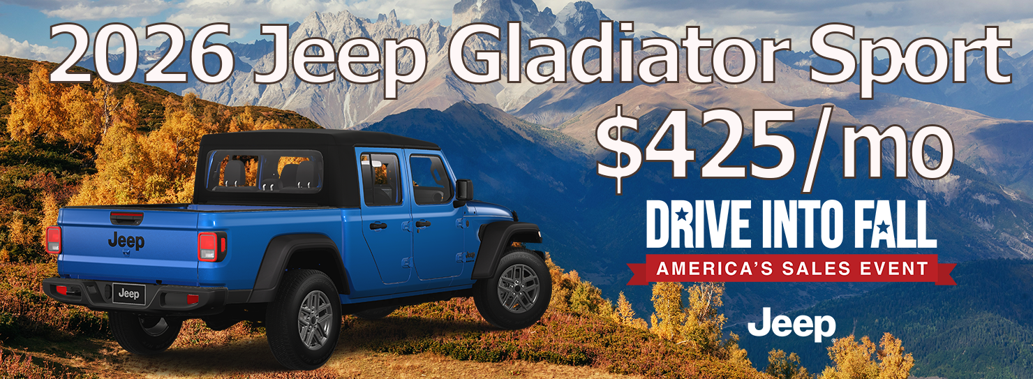 2026 Jeep Gladiator Sport $425/mo
