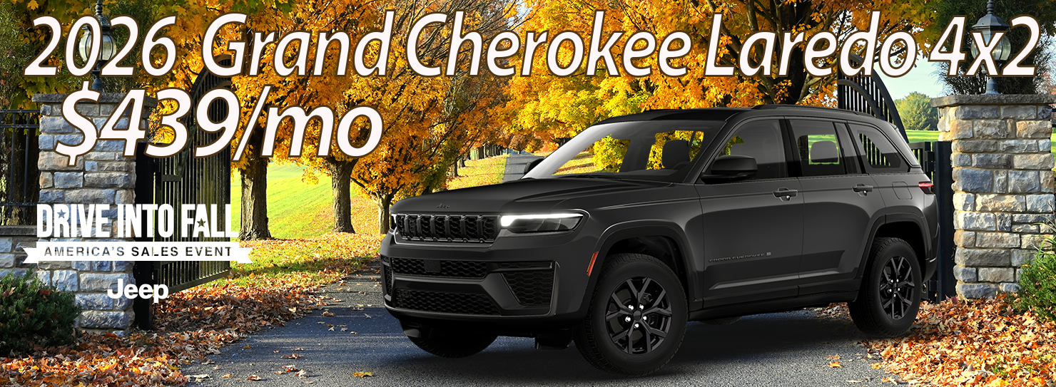 2026 Grand Cherokee Laredo 4x2 $439/mo