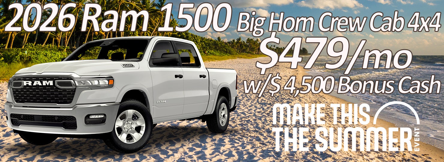 2026 Ram 1500 Big Horn Crew Cab 4x4 $479/mo w/$4500 Cash