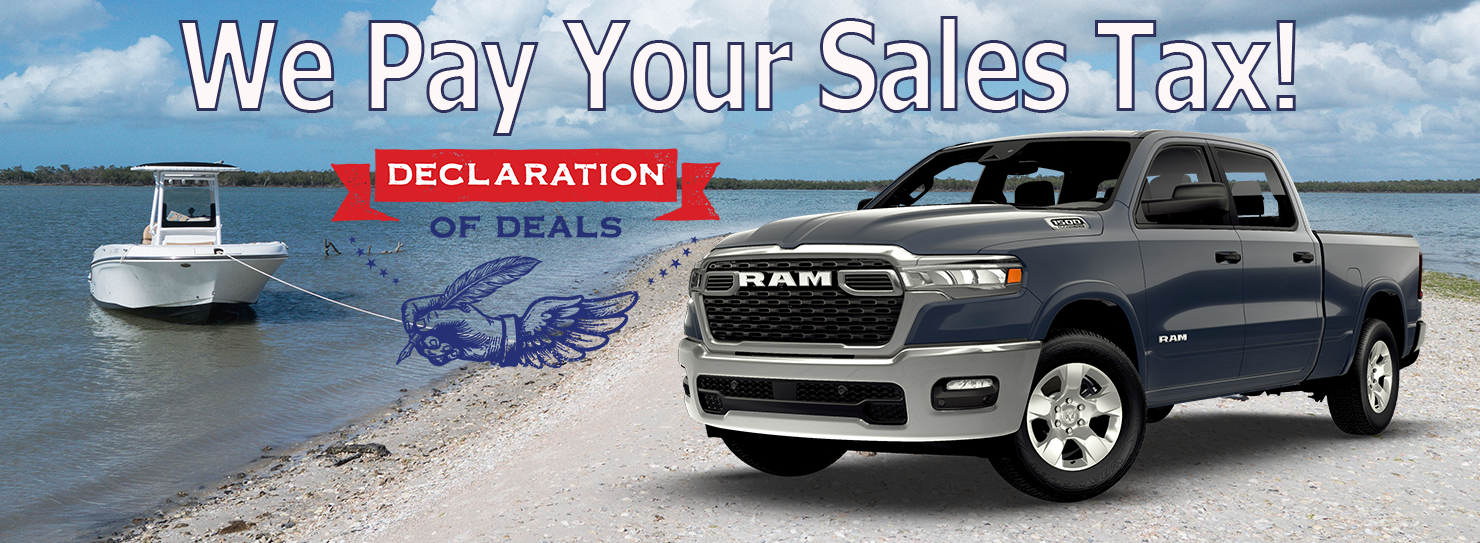 We'll Pay Your Sales Tax!