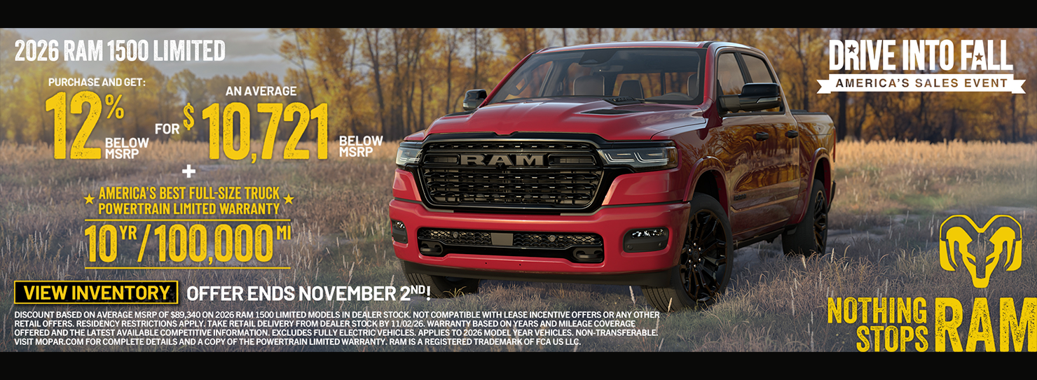 2026 Ram 1500 Limited 12% Off MSRP 