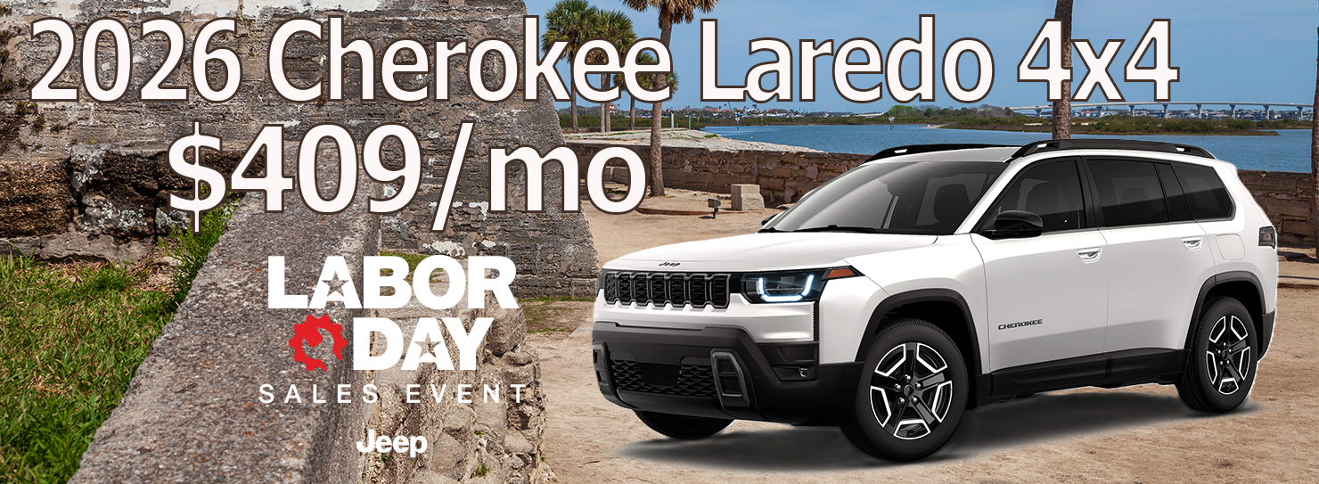 2026 Jeep Cherokee Laredo 4x4 $409/mo