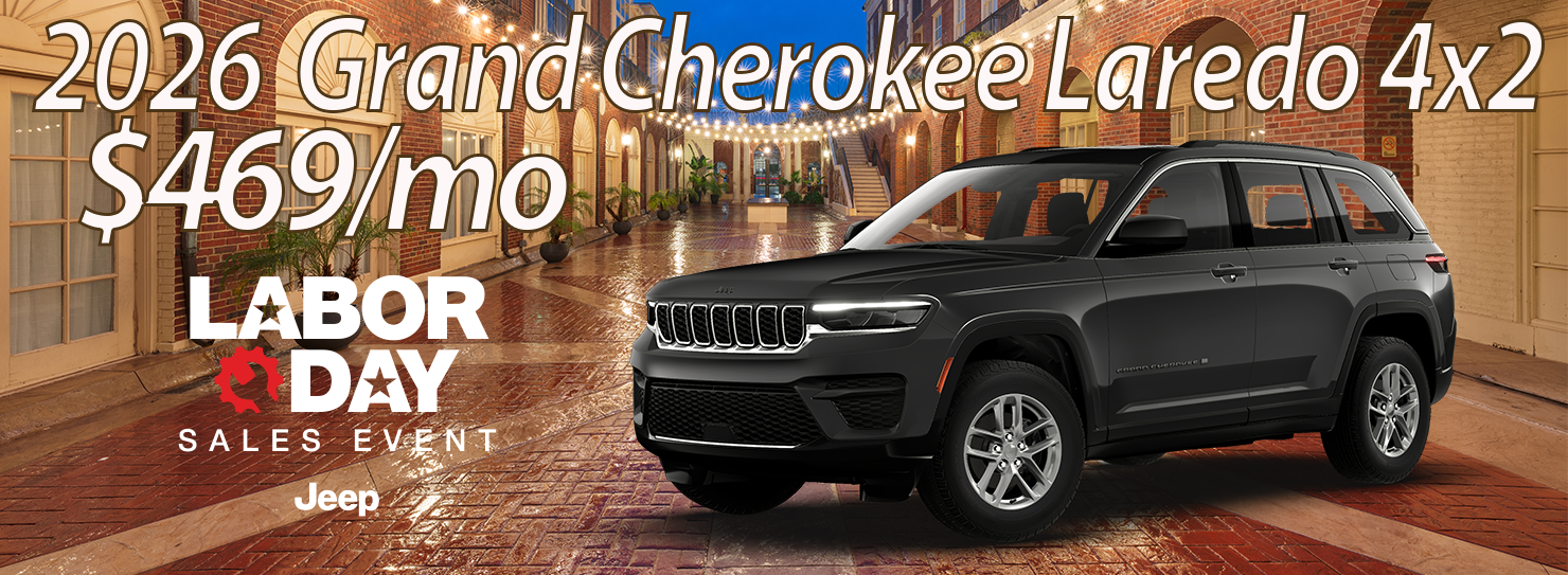 2026 Grand Cherokee Laredo 4x2 $469/mo