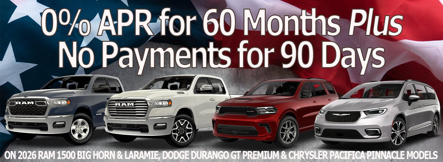 0% APR for 60 Months Plus No Payments for 90 Days
