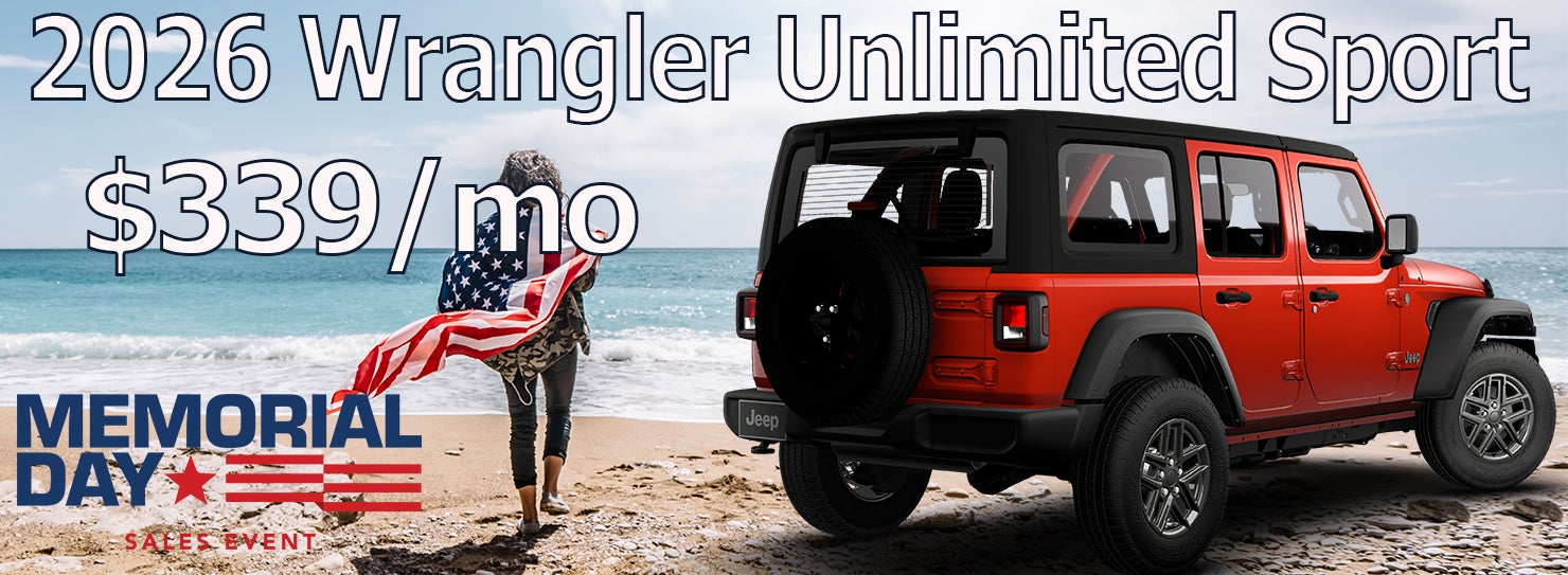 2026 Wrangler Unlimited Sport $339/moo