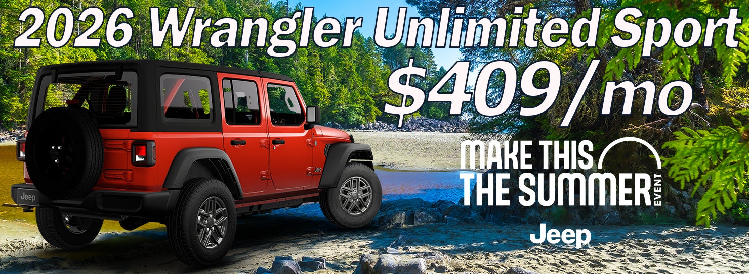 2026 Jeep Wrangler Unlimited Sport $409/mo